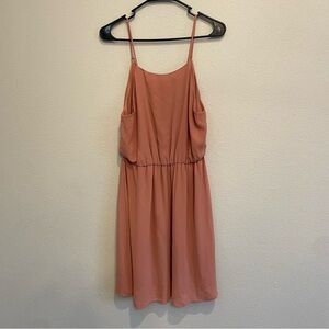 Lush Dusty Rose Spaghetti Strap Mini Dress Size Large